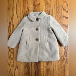 Zara Kids | Jackets & Coats | Zara Baby Girl Peter Pan Collar Coat 18-24m